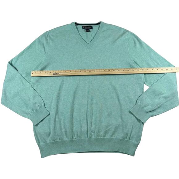 Brooks Brothers - 100% Supima Cotton - Men's Teal Pullover Sweater - Size: XL - Picture 6 of 7